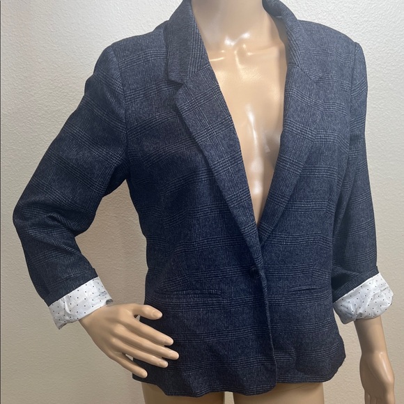 Navy Prince of Wales Plaid Blazer- Glen Check - Picture 1 of 4